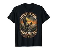 Search and Rescue SAR Team Trust The Dog Value Graphic T-Shirt, Men, Black, M