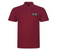 Search and Rescue Thin Orange Line Union Jack Embroidered Men's Polo Shirt Emergency Services (UK, Alpha, XXL, Regular, Regular, Maroon)