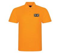 Search and Rescue Thin Orange Line Union Jack Embroidered Men's Polo Shirt Emergency Services (UK, Alpha, 4XL, Regular, Regular, Orange)
