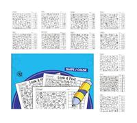Search Coloring Book for Children, Matching Games for Preschool Ages Party - Early Learning Puzzle Game - For Kindergarten Home School Travel Holiday Birthday