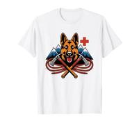 Search Rescue American Flag Mountain Silhouette T-Shirt