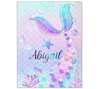 SearchI Personalised Baby Blanket, Custom Baby Blankets with Name for Boys Girls, Soft Customised Elephants Nursery Blanket for Newborn Toddler Baby Gifts for Birthday Baby Shower Christmas