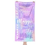 SearchI Personalised Beach Towels for Kids Adults, Microfiber Soft Quick Dry Kids Beach Towels, Customised Kids Baby Girls Boys Pool Towel, Custom Bath Towels with Names