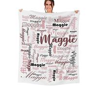 SearchI Personalised Blanket with Name,Custom Name Soft Warm Fleece Throws for Aldult Teen Kids Baby Girls Boys,Personalised Customisable Gifts for Christmas Birthday Graduation(Style-3,130x150cm)