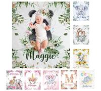 SearchI Personalised Soft Baby Blanket Boys Girls,Custom Fluffy Warm Throw Blanket with Name Gift for Newborn Toddlers Adults Birthday Christmas Shower Gift(Panda,90x120cm)