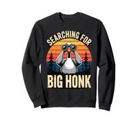 Searching for Big Honk Retro Sunset Funny Goose Sweatshirt