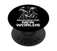 Searching For New Worlds Astronomy Stargazer Graphic PopSockets Adhesive PopGrip