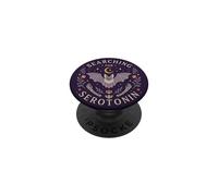 Searching For Serotonin Bat Gothic Moon Spooky Humor PopSockets Adhesive PopGrip
