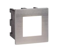 Searchlight 0761 Ankle Square Recessed Outdoor Wall Light in Stainless Steel - Length: 80mm