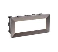 Searchlight 0762 Ankle Rectangular Recessed Outdoor Wall Light in Stainless Steel - Length: 205mm