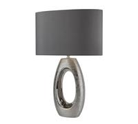 Searchlight Artisan 1 Light Chrome Oval Base Table Lamp