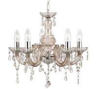 5 Arm Traditional Style Chandelier In Mink Acrylic