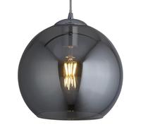 Zion Smoked Glass Pendant Ceiling Light Grey