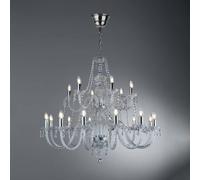 Searchlight 18-bulb Hale crystal chandelier