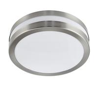 Searchlight Outdoor Ceiling Light 2641-28 – Flush Round, Stainless Steel, Polycarbonate Diffuser, 28cm