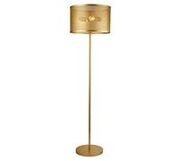 Searchlight 2832-2GO Fishnet 2 Light Floor Light in Matt Gold
