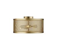 Searchlight 2843-3GO Fishnet 3 Light Flush Ceiling Light in Matt Gold