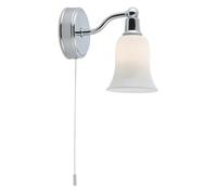 SEARCHLIGHT 2931-1CC-LED 1 Light Wall Light-White Glass Shade-Chrome