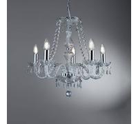 Searchlight 5-light Hale crystal chandelier