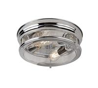 Searchlight 5182CC Chrome & Clear Glass Edinburgh Flush Ceiling Light