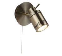 Searchlight Wall Spotlight Seoul Adjustable Bathroom Light Antique Brass