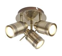 Searchlight 6603AB Samson 3 Light Ceiling Spotlights in Antique Brass