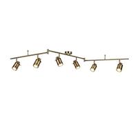 Searchlight 6606AB Samson 6 Light Ceiling Bar Spotlight Antique Brass
