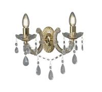 Wall Light Brass Marie Therese Double Polished Searchlight 699-2