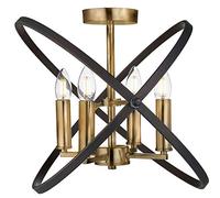 Searchlight 8344-4BZ Hoopla 4 Light Semi Flush Ceiling Light in Bronze