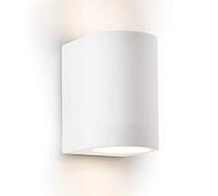 Searchlight 8436 Gypsum White Plaster Modern Cylinder Up & Down Wall Washer Light | Can be Painted Any Colour or Style | 1 x G9 Lamp Required (Not Included)