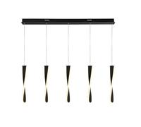 Searchlight 8675-5BK Paddle Modern 5 Ceiling Pendant Light Black Twist LED Bar Light