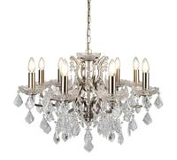 Netlighting Paris 8 Light Chandelier Antique Brass Finish, E14