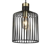 Anton Cylinder Cage Pendant Ceiling Light black