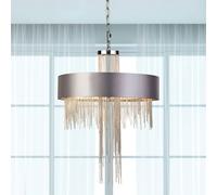 Searchlight Alina pendant light, grey, metal, Ø 40 cm, E14