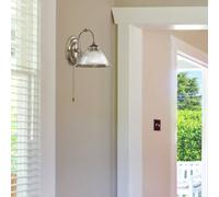 Searchlight Lighting 9341-1 American Diner Single Light Wall Fitting in Antique Brass Finish