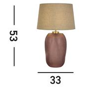 Searchlight Amethyst table lamp, beige/pink, height 37 cm, textile/glass