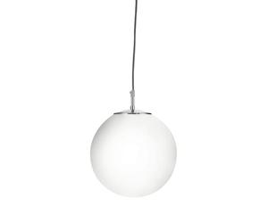 Searchlight Atom satin silver single ceiling pendant light (6066)