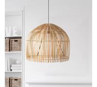 Searchlight Bali pendant light, Ø 60 cm, bamboo, light wood, E27