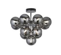Searchlight Berry 13 Light Semi-Flush Ceiling Light - Chrome