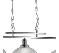 Searchlight Bistro hanging light, 3-bulb, silver