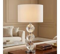 Searchlight Bliss fabric table lamp, white lampshade