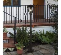 Searchlight Bluebell path light, IP44, black, height 97 cm, metal