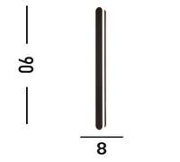 Searchlight Bordo Oval LED outdoor wall light, height 90 cm, black aluminium