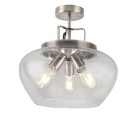 Ceiling Light Silver Boule 3 Satin Searchlight 8973-3SS