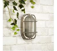 Searchlight Brunel Outdoor Oval Flush Light - Stainless Steel