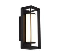 Searchlight Chaplin 200 LED Flush Wall Light - Matt Black