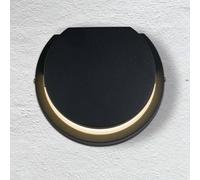 Searchlight Chiswick LED outdoor wall lamp, black, width 14 cm, metal