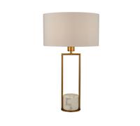 Kira Drum Shade Table Lamp white/gold