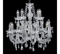 Searchlight Classic Marie Therese chandelier, 12-bulb, chrome