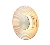 Searchlight Cleo LED wall lamp, amber/brass colour, Ø 30 cm, glass